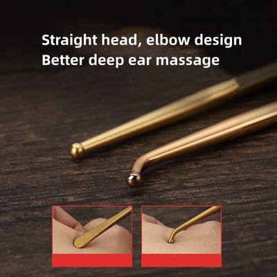 Oro Función Manual Pluma de Reflexología para Cuidado de la Salud Terapia de tejidos Masaje de la Bastón