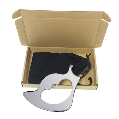 Herramienta Gua Sha IAS TM de acero inoxidable Herramienta de masaje de plata para raspar y liberar tejidos profundos