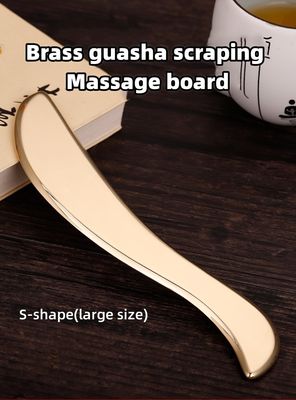Masaje corporal Kit de herramientas Gua Sha Placa de bronce de masaje de raspado tabla de forma cóncava para el cuello y las piernas