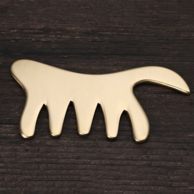 Peinado de cobre de oro de latón Gua Sha tabla herramienta de masaje corporal para acupuntura SPA raspado