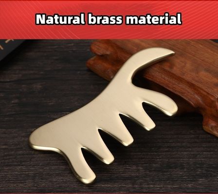 Peinado de cobre de oro de latón Gua Sha tabla herramienta de masaje corporal para acupuntura SPA raspado