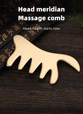 Peinado de cobre de oro de latón Gua Sha tabla herramienta de masaje corporal para acupuntura SPA raspado