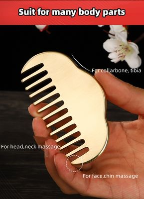 Herramienta de raspado de Guassha facial 100% de latón Gua Sha peine para mejorar la circulación sanguínea y masaje