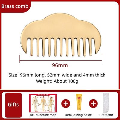 Herramienta de raspado de Guassha facial 100% de latón Gua Sha peine para mejorar la circulación sanguínea y masaje