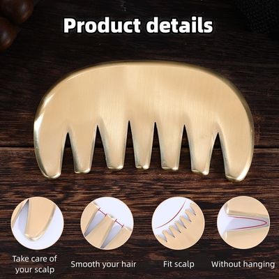Cuerpo Musculos de latón natural Gua Sha tabla de masaje de la piel peine Guasha piedra cabeza masajista cuidado de la salud del cabello salón de belleza herramienta
