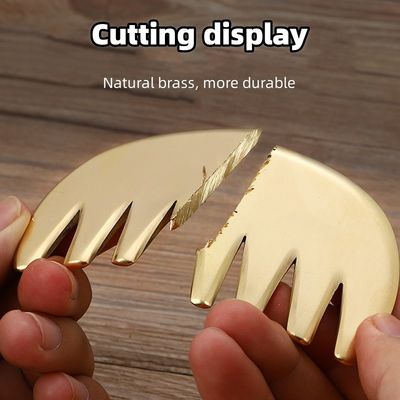 Herramientas de masaje Guasha de cobre Metal Cabello de latón Guasha peine de acupuntura Aparato de punta de escalpe para la cabeza peine de acupuntura