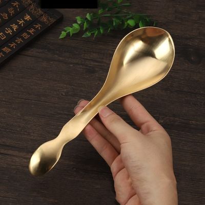 Masajeador facial de spa de latón natural Cuchara de raspado de Gua Sha para masaje meridiano y equipo de masaje para el cuidado de la piel
