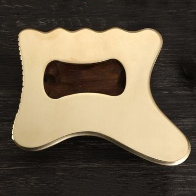 Herramienta de masaje Cuerpo de cobre Cuerpo Gua Sha Raspador de latón Cuerpo de tablero Gua Sha Cuerpo Guasha Meridiano Acupuntura Equipo de masaje de raspado