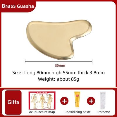 Masajista corporal de forma de corazón de latón natural placa de rascado de Gua Sha para masaje meridiano y masaje muscular