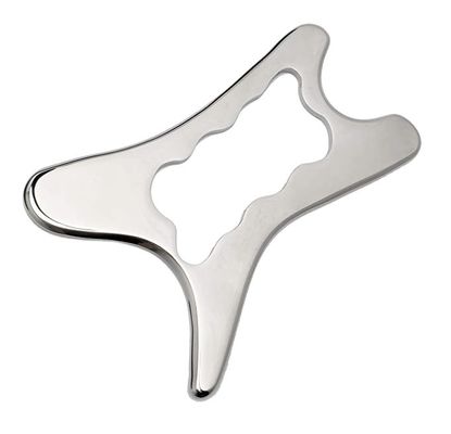 Propiedades 304 Acero inoxidable Gua Sha Tabla de masaje de la cabeza para el cuidado de la salud de la piel y masajeador de relajación muscular