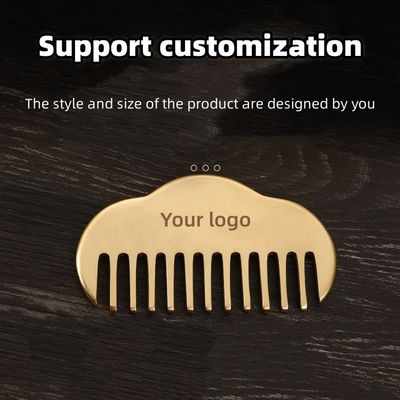 Oro de dientes finos de latón natural Gua Sha tabla de masaje del cuero cabelludo peine de masaje Guasha piedra cabeza masajeador de cabello cuidado de la salud herramienta de belleza hogar