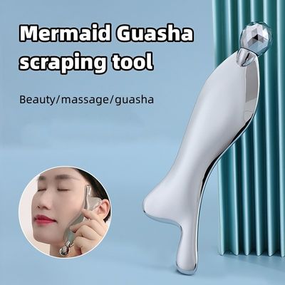 Masajista facial de spa de aleación de zinc de plata Gua Sha tabla de raspado para el Meridian Acupoint Masaje Cuidado de la piel herramienta de salón de belleza