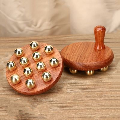 Equipo de masaje corporal hogar portátil de latón de madera sólida masaje de Gua Sha herramienta Guasha cepillado para el cuidado de la piel Spa levantamiento facial
