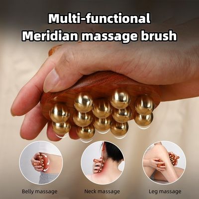Equipo de masaje corporal hogar portátil de latón de madera sólida masaje de Gua Sha herramienta Guasha cepillado para el cuidado de la piel Spa levantamiento facial