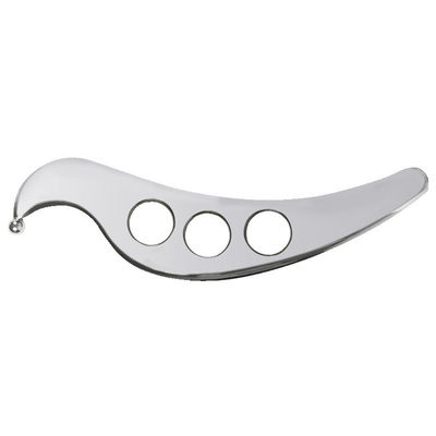 Tabla de masaje para el cuero cabelludo de plata Gua Sha hecha de acero inoxidable 304 para relajación muscular y fitness deportivo
