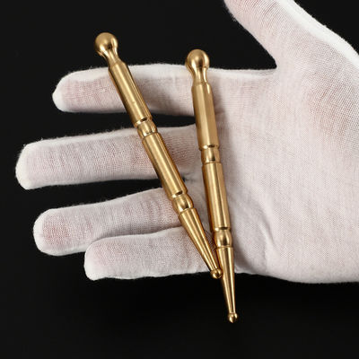Herramienta de terapia de masaje de cuerpo completo de latón de cobre manual de acupresión Reflexología de bolígrafo para el cuidado de la salud del cuerpo