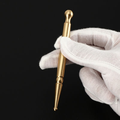 Herramienta de terapia de masaje de cuerpo completo de latón de cobre manual de acupresión Reflexología de bolígrafo para el cuidado de la salud del cuerpo
