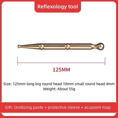 Herramientas de masaje de latón de cobre manual de acupresión Reflexología Pluma para el cuidado de la salud corporal Terapia de tejidos de masaje palillo de oro