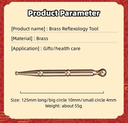 Herramientas de masaje de latón de cobre manual de acupresión Reflexología Pluma para el cuidado de la salud corporal Terapia de tejidos de masaje palillo de oro