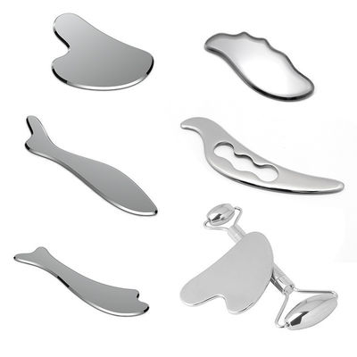 Masajeador corporal y facial de moda de acero inoxidable Gua Sha Tabla de masaje para la revitalización de la piel
