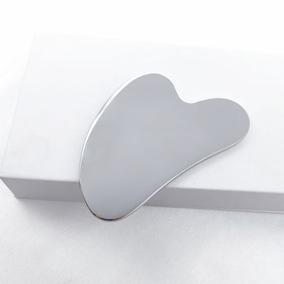 Cuerpo Músculos Forma del corazón Acero inoxidable Gua Sha Metal Raspadura Guasha Tabla Facial Spa Masajeador Meridiano Masaje Cuidado de la piel Herramienta de salón de belleza