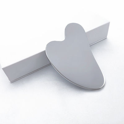 Cuerpo Músculos Forma del corazón Acero inoxidable Gua Sha Metal Raspadura Guasha Tabla Facial Spa Masajeador Meridiano Masaje Cuidado de la piel Herramienta de salón de belleza