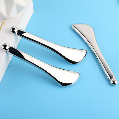 Varita de masaje de acero inoxidable Gua Sha 304 Guasha Stick Forma de cuchara de metal para masaje de músculos faciales y corporales