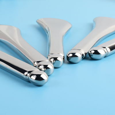 Varita de masaje de acero inoxidable Gua Sha 304 Guasha Stick Forma de cuchara de metal para masaje de músculos faciales y corporales