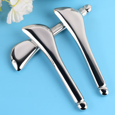 Varita de masaje de acero inoxidable Gua Sha 304 Guasha Stick Forma de cuchara de metal para masaje de músculos faciales y corporales