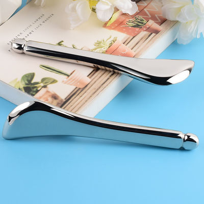 Varita de masaje de acero inoxidable Gua Sha 304 Guasha Stick Forma de cuchara de metal para masaje de músculos faciales y corporales