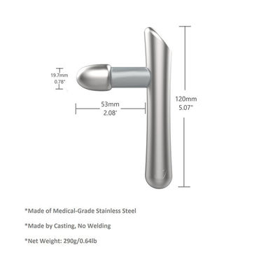 Herramienta de masaje de barra T de acero inoxidable se dirige perfectamente a los puntos de activación de la terapia de liberación miofascial y el motor de tejido profundo