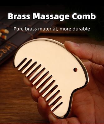 Logotipo personalizado DisponibleEquipo de masaje de cabeza 2023 Meridiano Masajista Mantenimiento del cabello de latón Guasha Placa Masajista de la cabeza