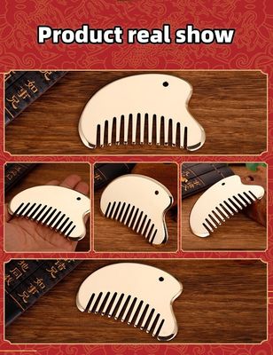 Logotipo personalizado DisponibleEquipo de masaje de cabeza 2023 Meridiano Masajista Mantenimiento del cabello de latón Guasha Placa Masajista de la cabeza