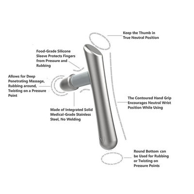 Herramienta de masaje T Forma de acero inoxidable Manual Reflexología Terapia de acupuntura para el cuidado de la salud corporal Terapia de tejidos IASTM