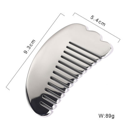 Logotipo personalizado DisponibleD Mejor vendedor acero inoxidable Gua Sha Cuero cabelludo Peinado de masaje Guasha Piedra de la cabeza Masajista de cabello Salón de belleza