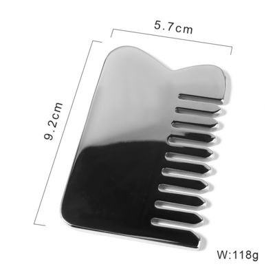 Logotipo personalizado DisponibleD Mejor vendedor acero inoxidable Gua Sha Cuero cabelludo Peinado de masaje Guasha Piedra de la cabeza Masajista de cabello Salón de belleza