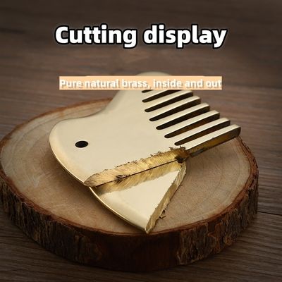 Oro de latón natural Gua Sha herramienta de tablero para el masaje de la cabeza peine Guasha piedra cabeza masajista de cabello Salón de belleza