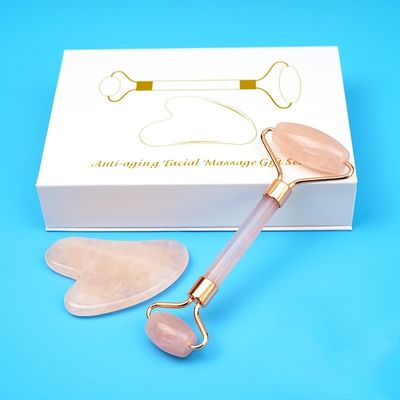 Herramienta de masaje facial con rodillos de gua sha y rodillos de jade para masajes corporales