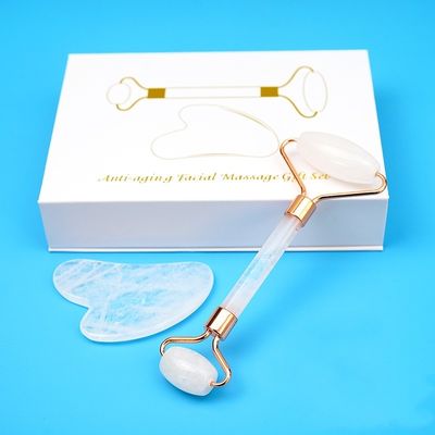 Herramienta de masaje facial con rodillos de gua sha y rodillos de jade para masajes corporales
