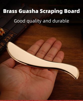 Herramienta de masaje muscular en forma de S Gua Sha Cobre puro raspando la espalda Masajista corporal Guasha Tabla para el cuidado de la piel del cuello y el cuerpo