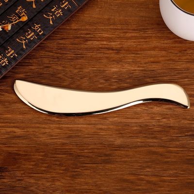 Herramienta de masaje muscular en forma de S Gua Sha Cobre puro raspando la espalda Masajista corporal Guasha Tabla para el cuidado de la piel del cuello y el cuerpo