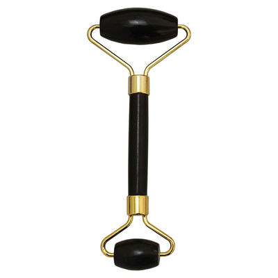 Escarabajo corporal Logotipo personalizado disponibleRoller de masaje facial de piedra blanca negra natural Guasha Set de rodillos de jade negro para masaje