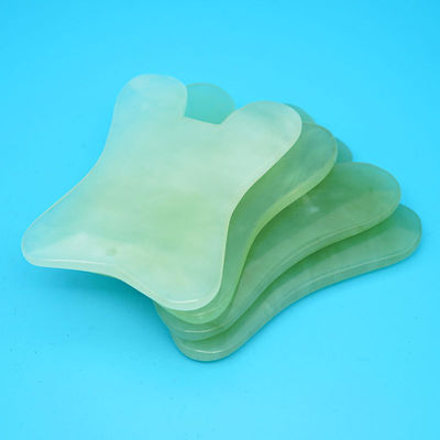 Peinado de masaje de Jade Xiuyan Guasha Peinado de Guasha Peinado de raspado del cuero cabelludo Peinado de masaje verde Herramientas de masaje para masaje