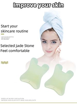 Peinado de masaje de Jade Xiuyan Guasha Peinado de Guasha Peinado de raspado del cuero cabelludo Peinado de masaje verde Herramientas de masaje para masaje