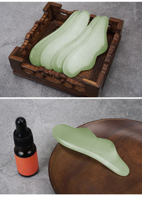 Herramientas de masaje de jade de Xiuyan 100% natural de doble cara de piedra de jade para estimular el flujo sanguíneo y aliviar el estrés