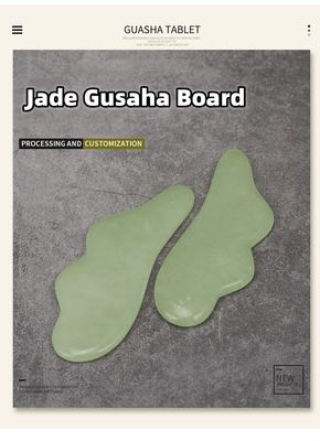 Herramientas de masaje de jade de Xiuyan 100% natural de doble cara de piedra de jade para estimular el flujo sanguíneo y aliviar el estrés