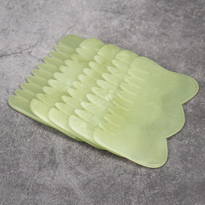 Equipo de masaje para la cabeza Peinado de cabello de jade Guasha Peinado de masaje para belleza y propiedades de jade Xiuyan