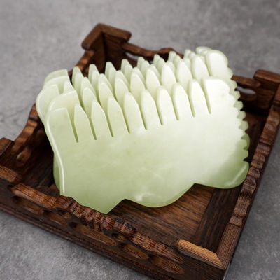 Equipo de masaje para la cabeza Peinado de cabello de jade Guasha Peinado de masaje para belleza y propiedades de jade Xiuyan