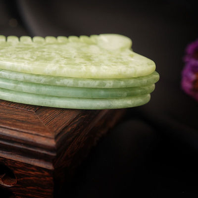 Equipo de masaje de la cabeza Xiuyan natural de jade Gua Sha Acupoint masaje de pelo peine de la cabeza masajeador masaje muscular función