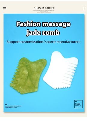 Cabello de la cabeza Masajistas de la cabeza con acupuntura Terapia de la cabeza Tratamiento de puntos de disparo Piedra de Jade Gua Sha Peinado Herramientas de masaje
